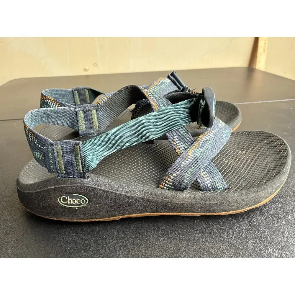 Chaco Cloud Mens Sandals Scrap Navy Straps J106527 Size 10m Blue